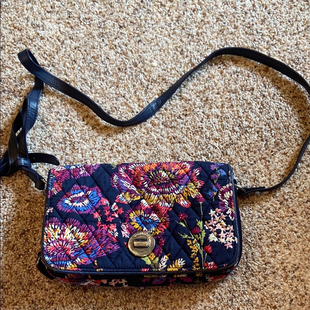 Floral Quilted Crossbody Bag
